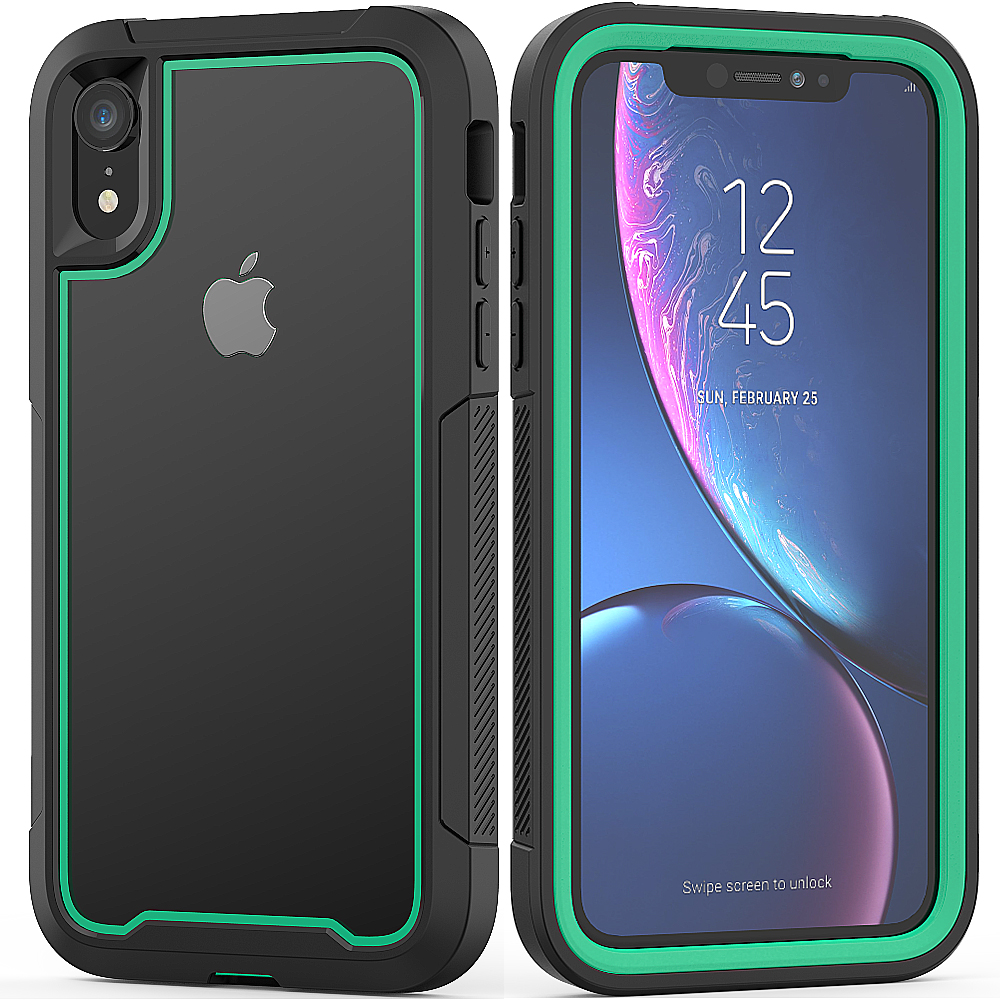 iPHONE Xs Max Clear Dual Defense Case (Green)